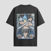 Playera urbana de anime y gaming ExtraLife MX, corte Standard Fit unisex ligero y transpirable en color Deep Black y Pure White, ropa de uso diario para gym y casual.