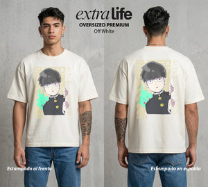 El Psiconico Reprimido | La Explosion Psiquica #03977 - Playera Oversized Premium | Off White - Foto en modelo