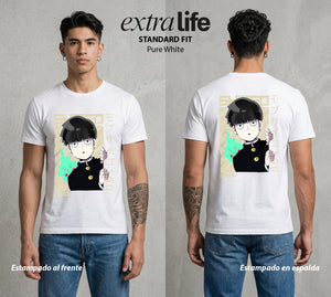 El Psiconico Reprimido | La Explosion Psiquica #03977 - Playera Standard Fit | Pure White - Foto en modelo