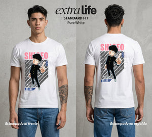 El Psiconico Reprimido | El Cien Por Ciento del Poder #03984 - Playera Standard Fit | Pure White - Foto en modelo