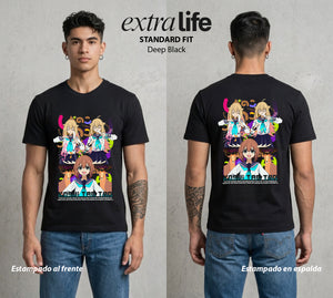 El Ciervo del Misterio | El Ciervo del Bosque #03987 - Playera Standard Fit | Deep Black - Foto en modelo