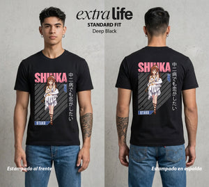 El Ojo del Mal | La Tsundere del Bien #03988 - Playera Standard Fit | Deep Black - Foto en modelo
