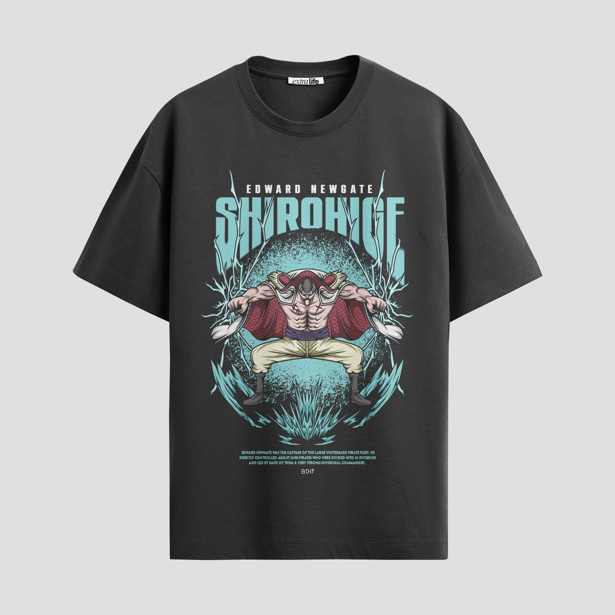 Playera urbana de anime y gaming ExtraLife MX, corte Classic Premium unisex ligero y transpirable en color Deep Black y Pure White, ropa de uso diario para gym y casual.