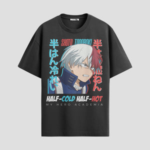 Playera urbana de anime y gaming ExtraLife MX, corte Standard Fit unisex ligero y transpirable en color Deep Black y Pure White, ropa de uso diario para gym y casual.