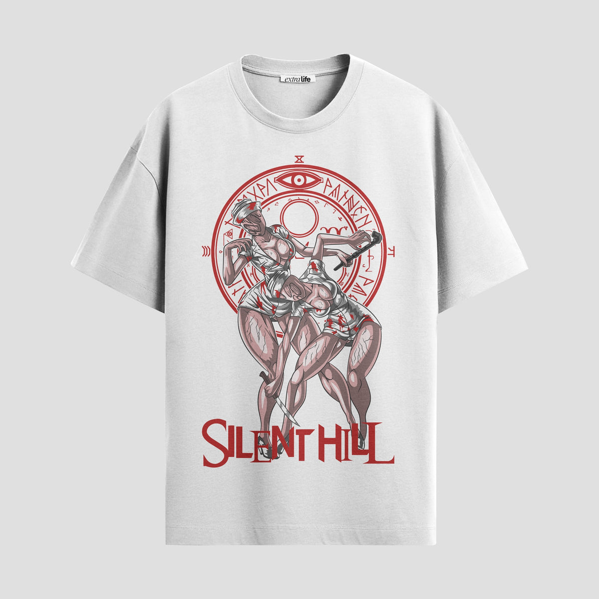 Playera urbana de anime y gaming ExtraLife MX, corte Classic Premium unisex ligero y transpirable en color Deep Black y Pure White, ropa de uso diario para gym y casual.