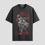 Playera urbana de anime y gaming ExtraLife MX, corte Standard Fit unisex ligero y transpirable en color Deep Black y Pure White, ropa de uso diario para gym y casual.