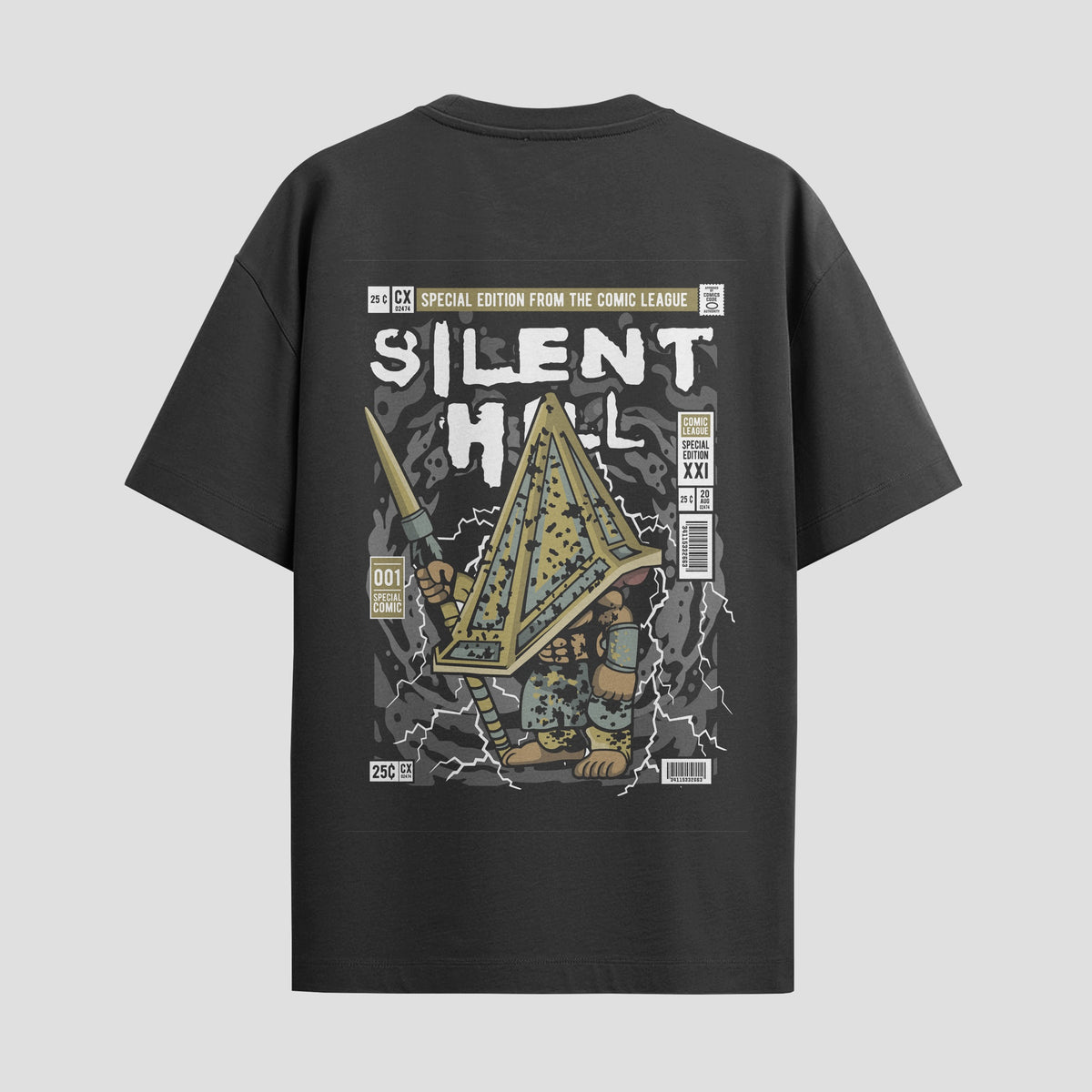 Playera urbana de anime y gaming ExtraLife MX, corte Classic Premium unisex ligero y transpirable en color Deep Black y Pure White, ropa de uso diario para gym y casual.
