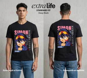Mas Alla del Cielo | La Broca del Cielo #04014 - Playera Standard Fit | Deep Black - Foto en modelo