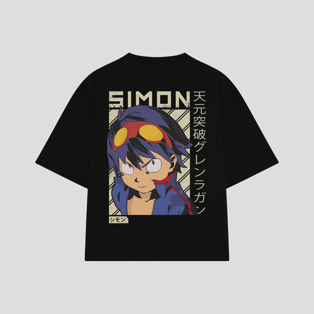 Playera streetwear premium de anime y gaming ExtraLife MX, corte oversized drop shoulder ligero y fresco en color Deep Black y Off-White, moda urbana mexicana de culto.