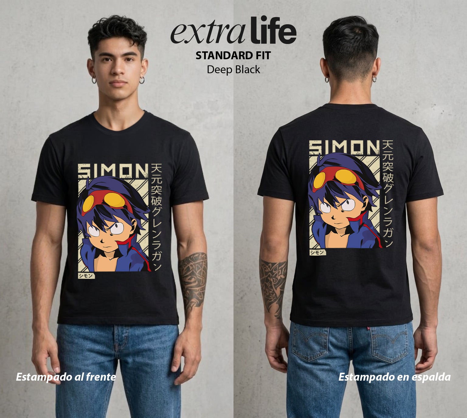 Mas Alla del Cielo | La Broca del Universo #04017 - Playera Standard Fit | Deep Black - Foto en modelo