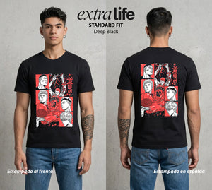 La Cancha del Destino | Los del Tablero #04021 - Playera Standard Fit | Deep Black - Foto en modelo