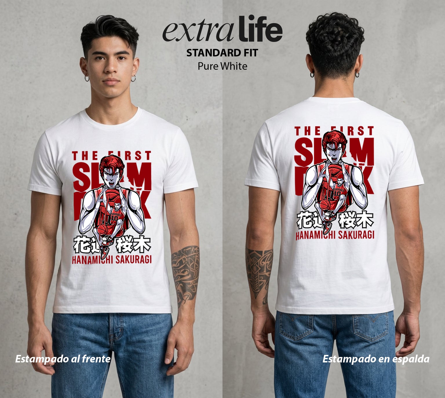 La Cancha del Destino | El Genio Novato #04024 - Playera Standard Fit | Pure White - Foto en modelo