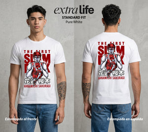La Cancha del Destino | El Genio Novato #04024 - Playera Standard Fit | Pure White - Foto en modelo