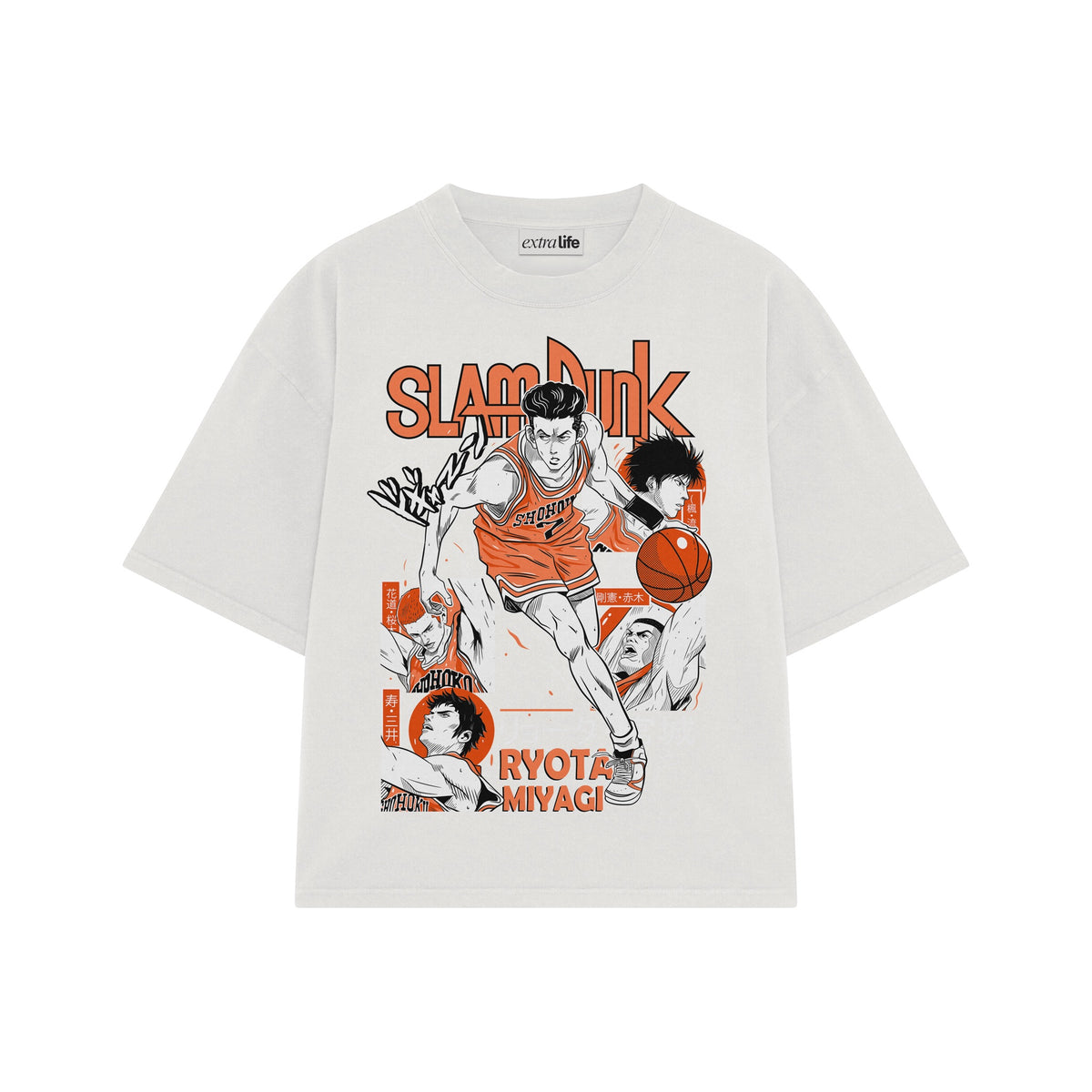 Playera streetwear premium de anime y gaming ExtraLife MX, corte oversized drop shoulder ligero y fresco en color Deep Black y Off-White, moda urbana mexicana de culto.