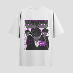 Playera urbana de anime y gaming ExtraLife MX, corte Standard Fit unisex ligero y transpirable en color Deep Black y Pure White, ropa de uso diario para gym y casual.