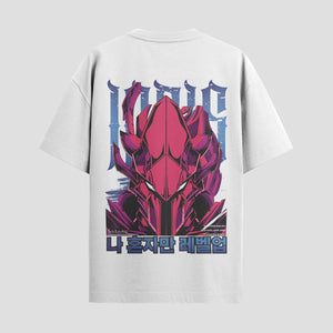 Playera urbana de anime y gaming ExtraLife MX, corte Standard Fit unisex ligero y transpirable en color Deep Black y Pure White, ropa de uso diario para gym y casual.