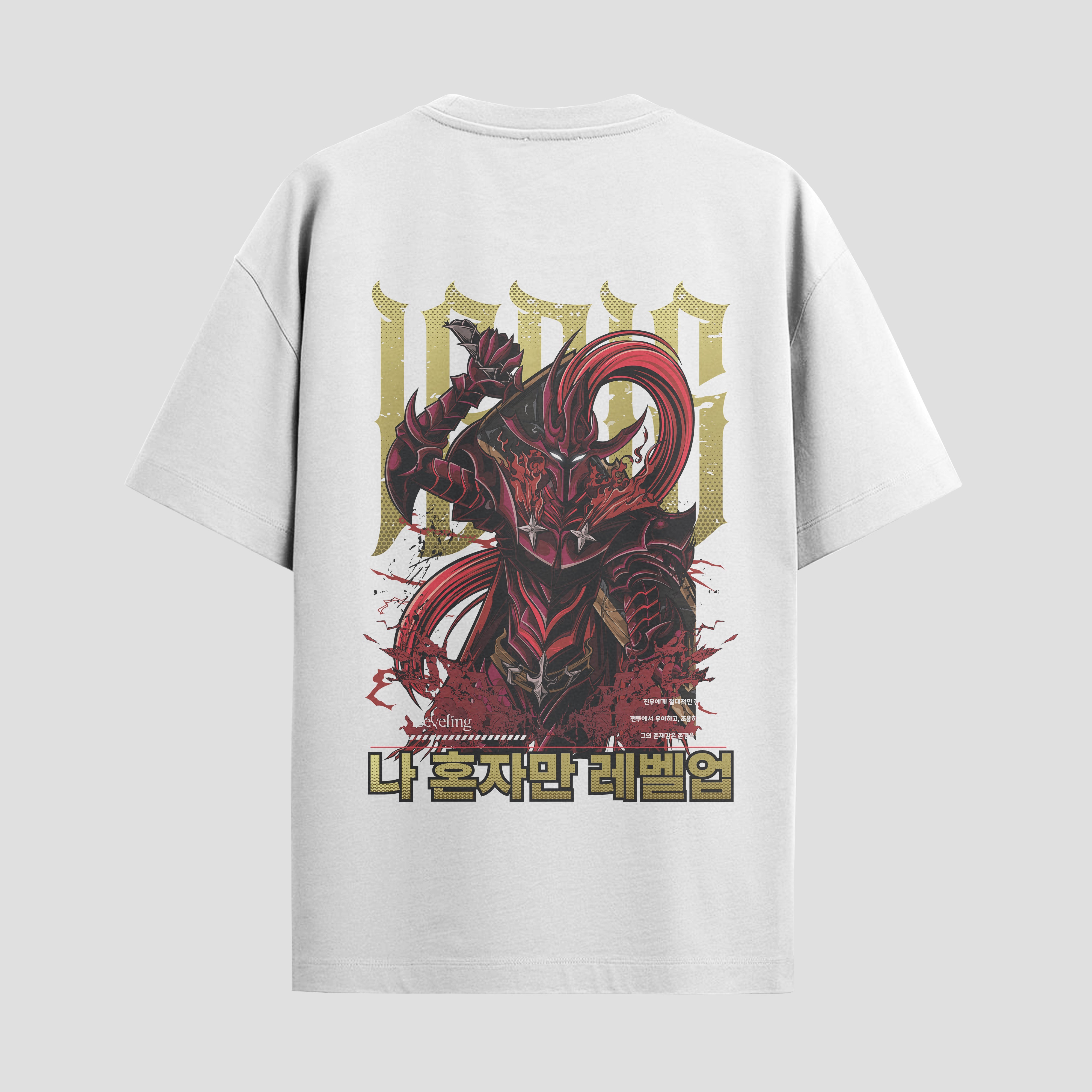 Playera urbana de anime y gaming ExtraLife MX, corte Standard Fit unisex ligero y transpirable en color Deep Black y Pure White, ropa de uso diario para gym y casual.