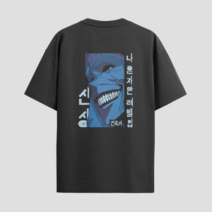Playera urbana de anime y gaming ExtraLife MX, corte Standard Fit unisex ligero y transpirable en color Deep Black y Pure White, ropa de uso diario para gym y casual.