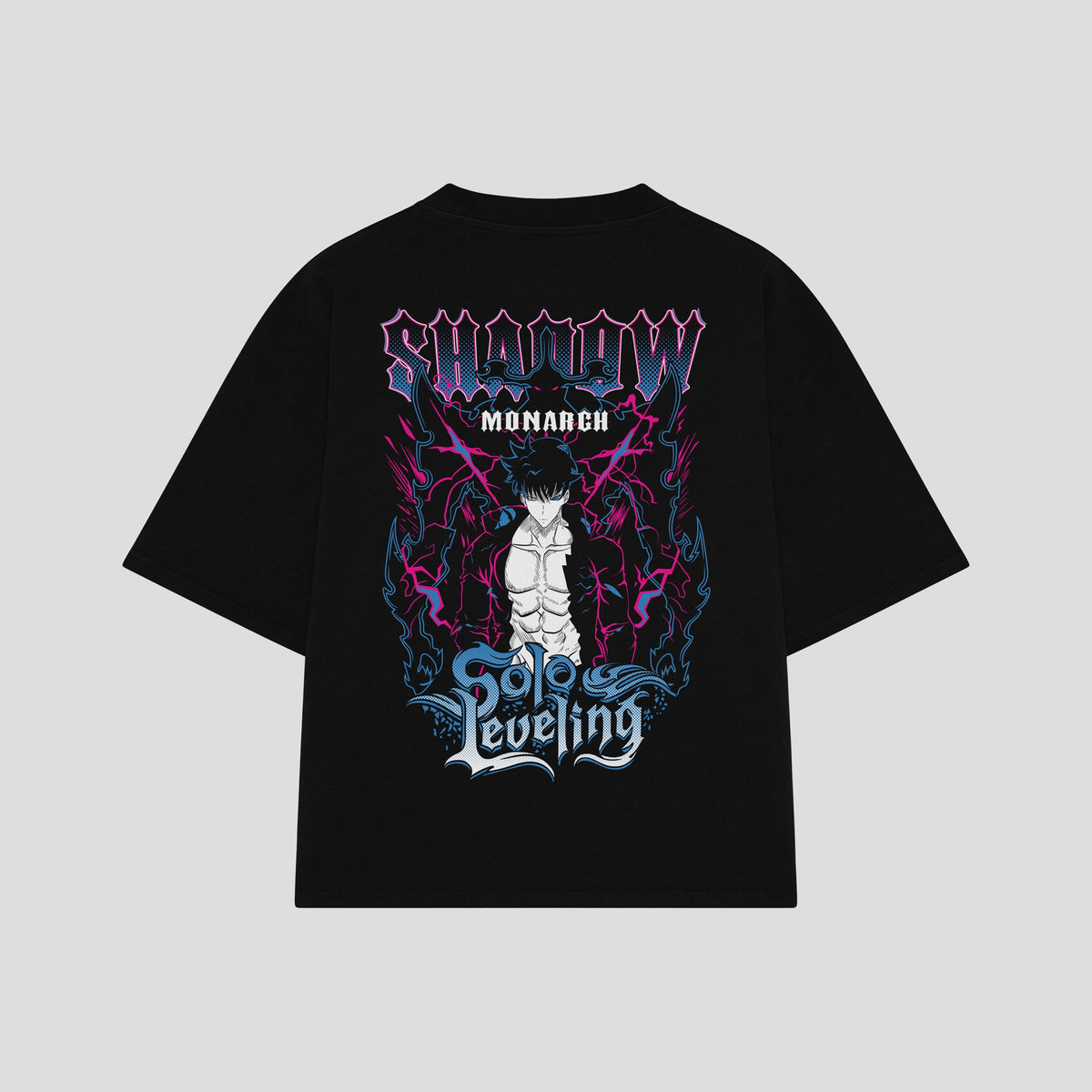 Playera streetwear premium de anime y gaming ExtraLife MX, corte oversized drop shoulder ligero y fresco en color Deep Black y Off-White, moda urbana mexicana de culto.