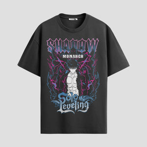 Playera urbana de anime y gaming ExtraLife MX, corte Standard Fit unisex ligero y transpirable en color Deep Black y Pure White, ropa de uso diario para gym y casual.