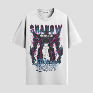 Playera urbana de anime y gaming ExtraLife MX, corte Standard Fit unisex ligero y transpirable en color Deep Black y Pure White, ropa de uso diario para gym y casual.