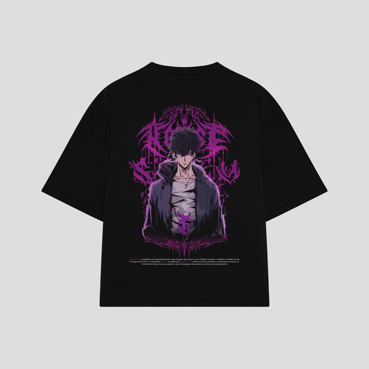 Playera streetwear premium de anime y gaming ExtraLife MX, corte oversized drop shoulder ligero y fresco en color Deep Black y Off-White, moda urbana mexicana de culto.
