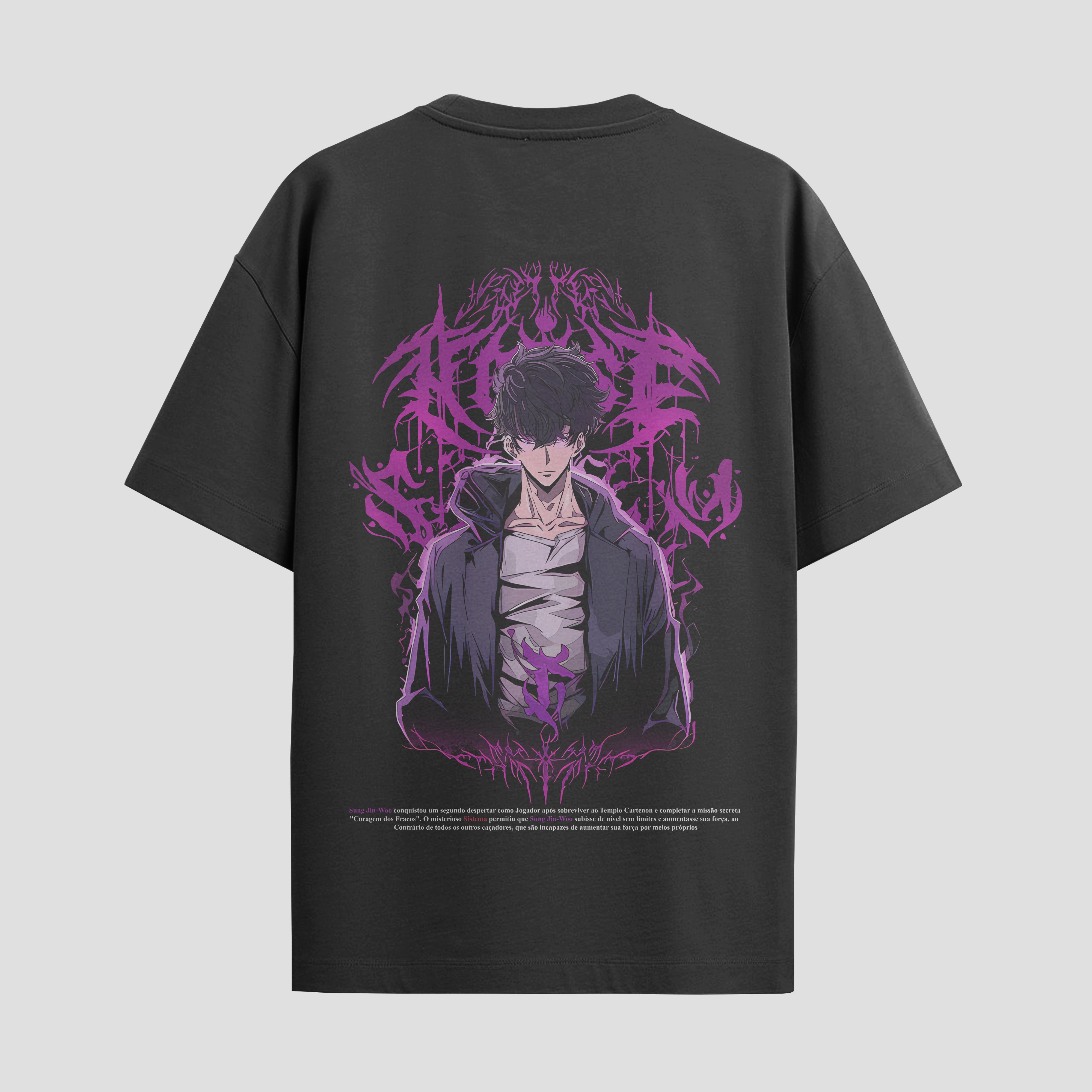 Playera urbana de anime y gaming ExtraLife MX, corte Standard Fit unisex ligero y transpirable en color Deep Black y Pure White, ropa de uso diario para gym y casual.