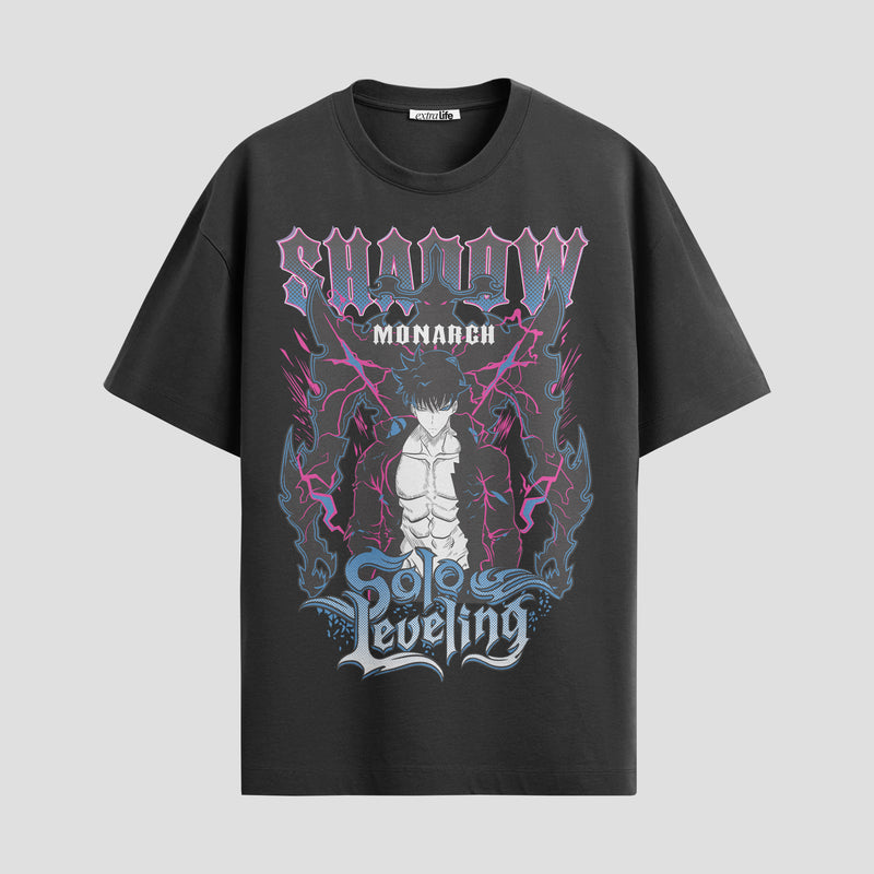 Playera urbana de anime y gaming ExtraLife MX, corte Standard Fit unisex ligero y transpirable en color Deep Black y Pure White, ropa de uso diario para gym y casual.