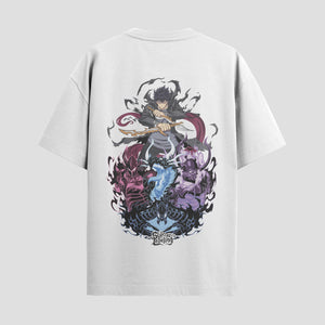 Playera urbana de anime y gaming ExtraLife MX, corte Standard Fit unisex ligero y transpirable en color Deep Black y Pure White, ropa de uso diario para gym y casual.