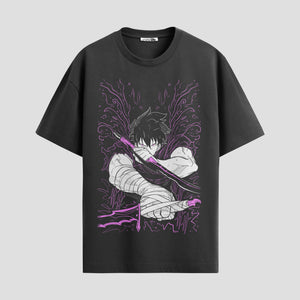 Playera urbana de anime y gaming ExtraLife MX, corte Standard Fit unisex ligero y transpirable en color Deep Black y Pure White, ropa de uso diario para gym y casual.