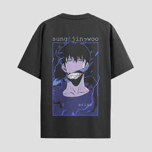Playera urbana de anime y gaming ExtraLife MX, corte Standard Fit unisex ligero y transpirable en color Deep Black y Pure White, ropa de uso diario para gym y casual.