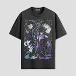 Playera urbana de anime y gaming ExtraLife MX, corte Standard Fit unisex ligero y transpirable en color Deep Black y Pure White, ropa de uso diario para gym y casual.
