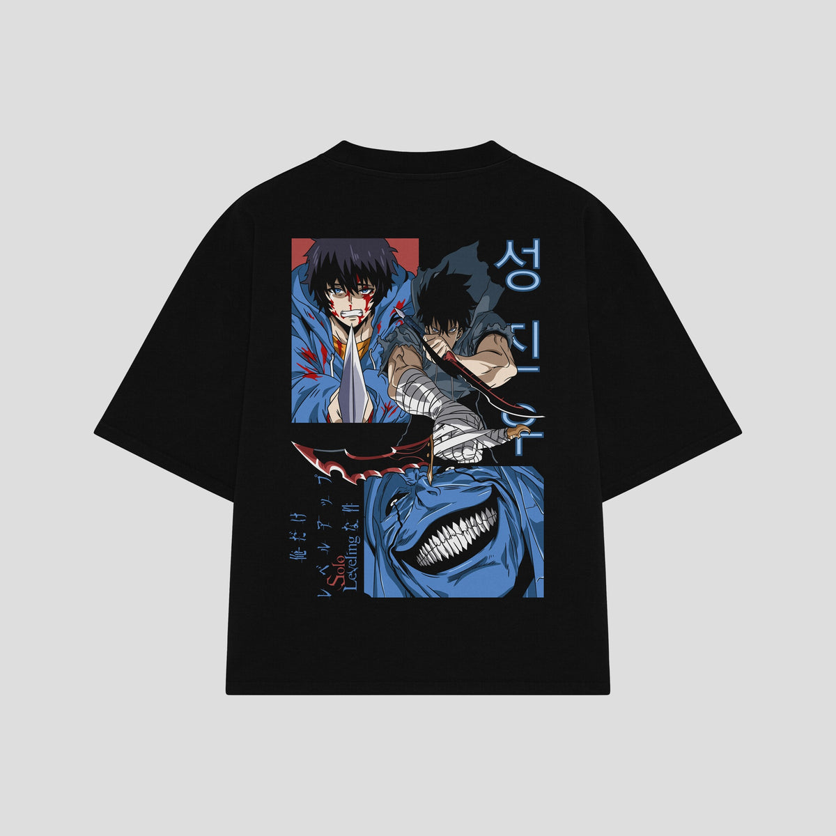 Playera streetwear premium de anime y gaming ExtraLife MX, corte oversized drop shoulder ligero y fresco en color Deep Black y Off-White, moda urbana mexicana de culto.
