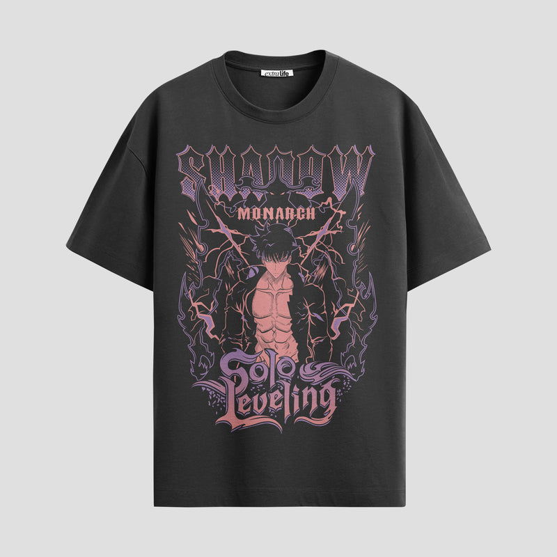 Playera urbana de anime y gaming ExtraLife MX, corte Standard Fit unisex ligero y transpirable en color Deep Black y Pure White, ropa de uso diario para gym y casual.