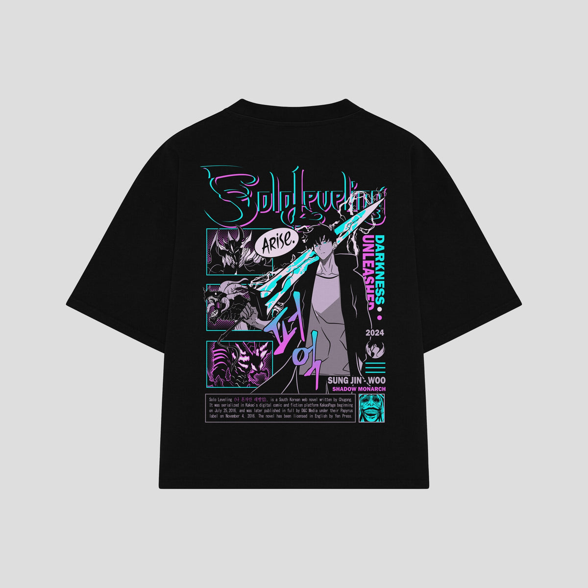 Playera streetwear premium de anime y gaming ExtraLife MX, corte oversized drop shoulder ligero y fresco en color Deep Black y Off-White, moda urbana mexicana de culto.