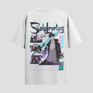 Playera urbana de anime y gaming ExtraLife MX, corte Standard Fit unisex ligero y transpirable en color Deep Black y Pure White, ropa de uso diario para gym y casual.