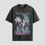 Playera urbana de anime y gaming ExtraLife MX, corte Standard Fit unisex ligero y transpirable en color Deep Black y Pure White, ropa de uso diario para gym y casual.