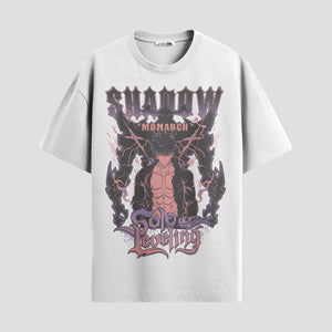 Playera urbana de anime y gaming ExtraLife MX, corte Standard Fit unisex ligero y transpirable en color Deep Black y Pure White, ropa de uso diario para gym y casual.