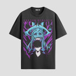 Playera urbana de anime y gaming ExtraLife MX, corte Standard Fit unisex ligero y transpirable en color Deep Black y Pure White, ropa de uso diario para gym y casual.