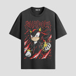 Playera urbana de anime y gaming ExtraLife MX, corte Standard Fit unisex ligero y transpirable en color Deep Black y Pure White, ropa de uso diario para gym y casual.