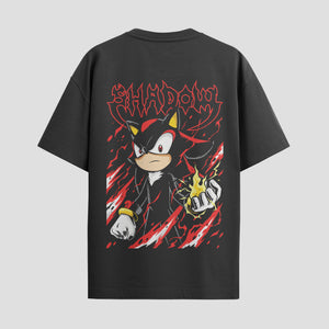 Playera urbana de anime y gaming ExtraLife MX, corte Standard Fit unisex ligero y transpirable en color Deep Black y Pure White, ropa de uso diario para gym y casual.