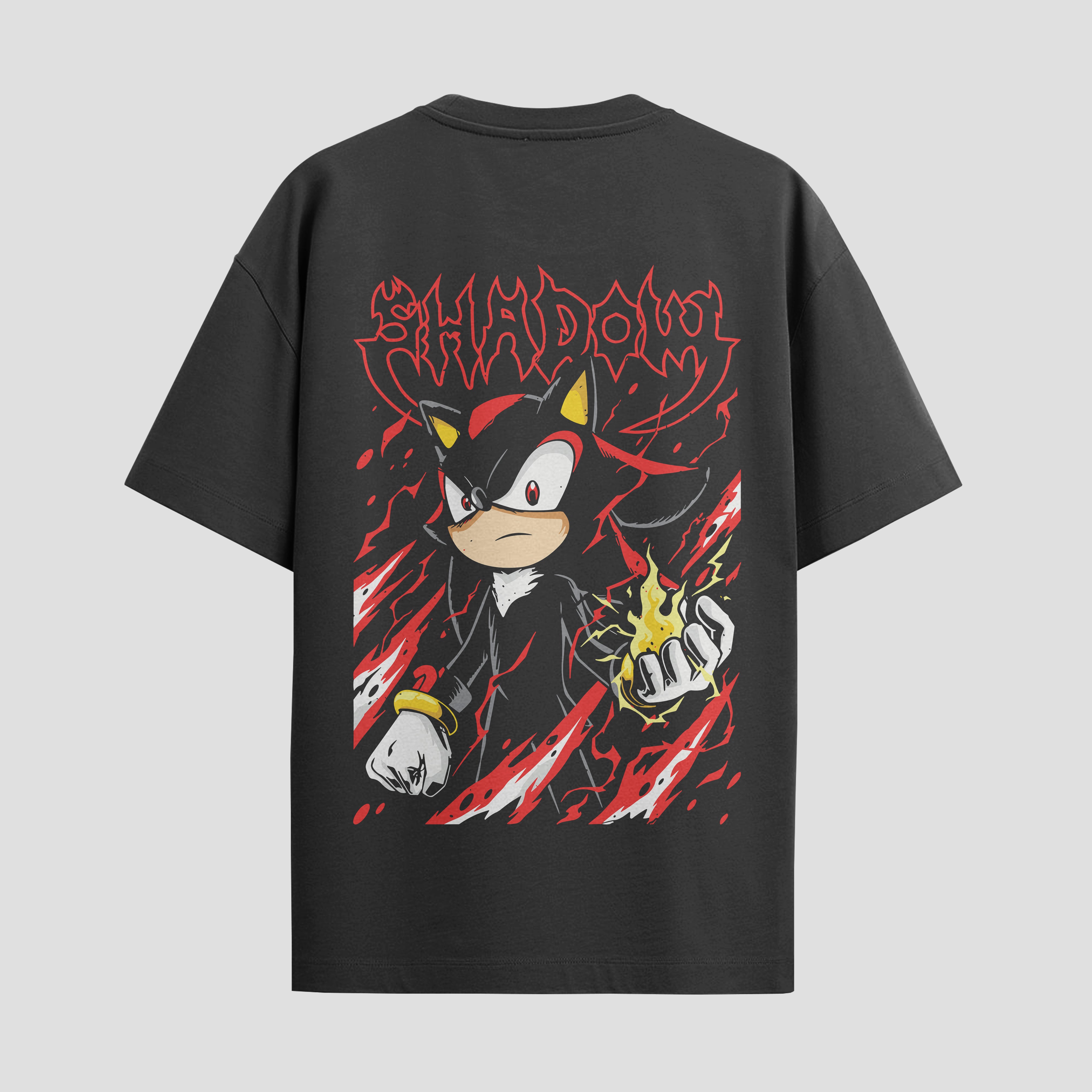 Playera urbana de anime y gaming ExtraLife MX, corte Standard Fit unisex ligero y transpirable en color Deep Black y Pure White, ropa de uso diario para gym y casual.