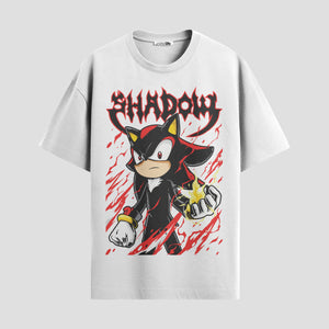 Playera urbana de anime y gaming ExtraLife MX, corte Standard Fit unisex ligero y transpirable en color Deep Black y Pure White, ropa de uso diario para gym y casual.