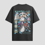 Playera urbana de anime y gaming ExtraLife MX, corte Standard Fit unisex ligero y transpirable en color Deep Black y Pure White, ropa de uso diario para gym y casual.