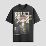 Playera urbana de anime y gaming ExtraLife MX, corte Standard Fit unisex ligero y transpirable en color Deep Black y Pure White, ropa de uso diario para gym y casual.