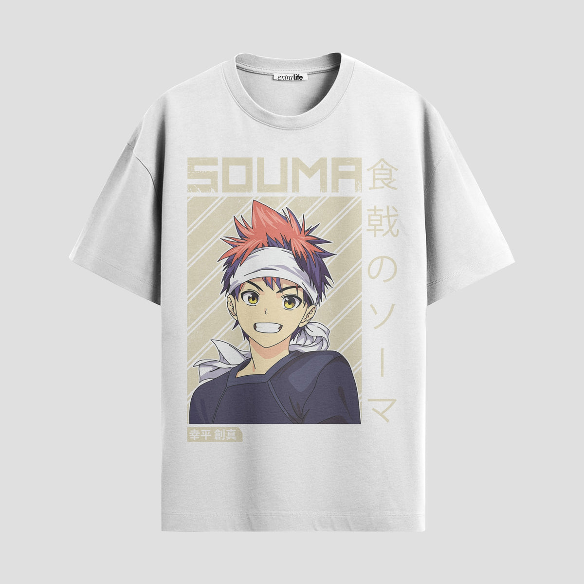 Playera urbana de anime y gaming ExtraLife MX, corte Classic Premium unisex ligero y transpirable en color Deep Black y Pure White, ropa de uso diario para gym y casual.