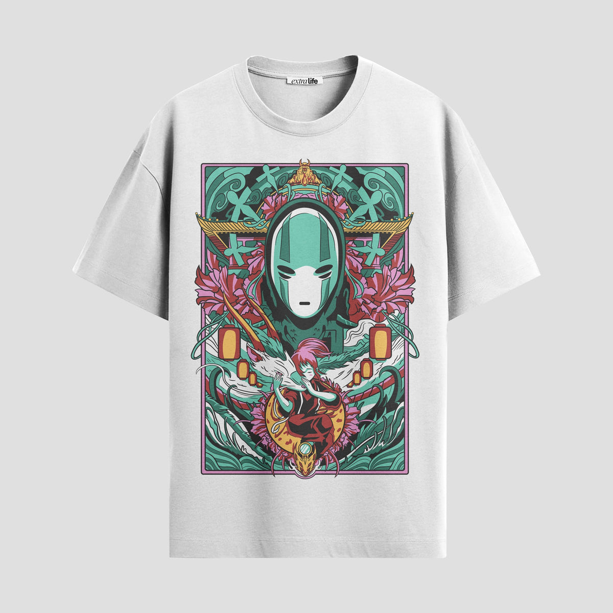 Playera urbana de anime y gaming ExtraLife MX, corte Classic Premium unisex ligero y transpirable en color Deep Black y Pure White, ropa de uso diario para gym y casual.