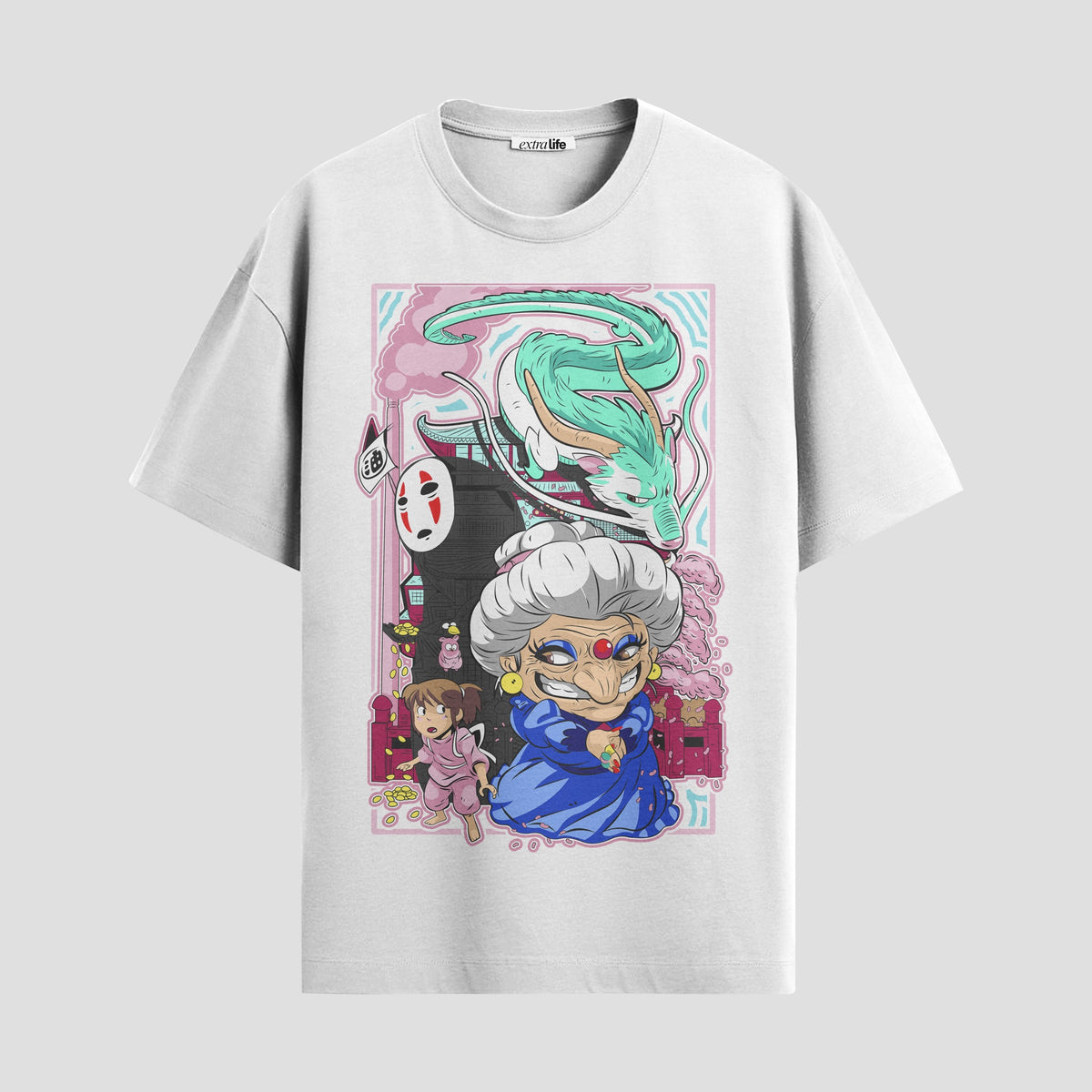 Playera urbana de anime y gaming ExtraLife MX, corte Classic Premium unisex ligero y transpirable en color Deep Black y Pure White, ropa de uso diario para gym y casual.