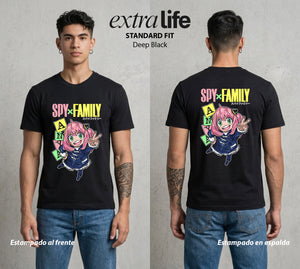 Familia de Operativos | La Agente del Bien #04114 - Playera Standard Fit | Deep Black - Foto en modelo