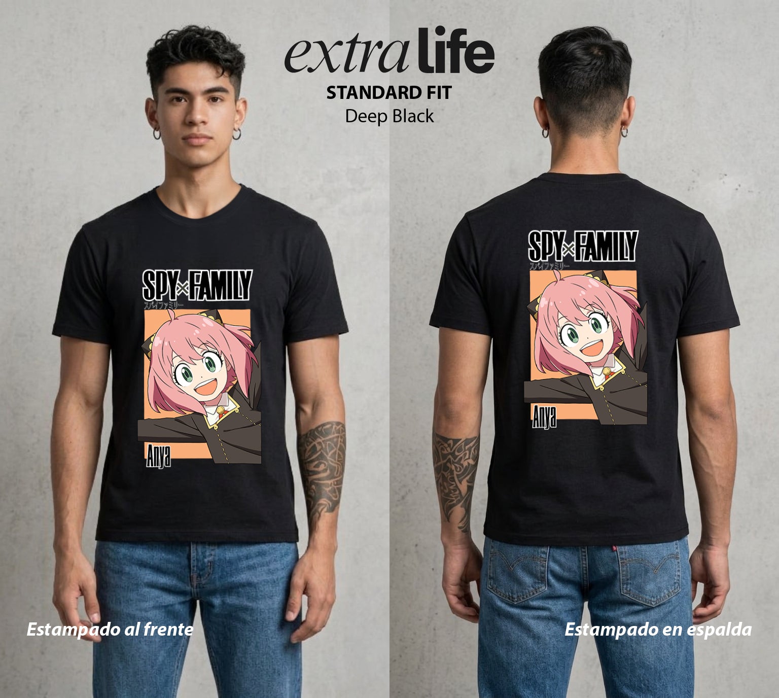 Familia de Operativos | La Agente del Bien #04115 - Playera Standard Fit | Deep Black - Foto en modelo